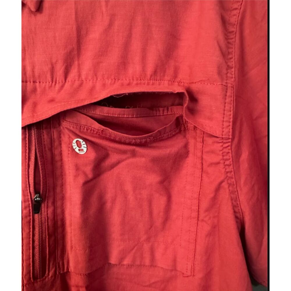 Coleman Utility Performance XXL Vented Hiking Fishing Shirt Salmon Coral - Picture 6 of 10
